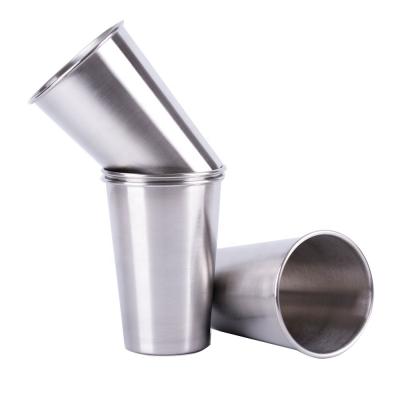 China Disposable Cups Set, Pint Stainless Steel 17oz Pint Glass Set of 4 for sale