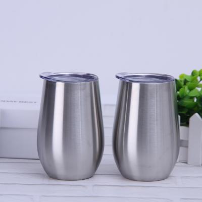 China 350ml Stainless Steel Wine Glass Sustainable Stemless Tumbler 2 Packs for sale