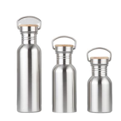 China Sustainable Single Wall Stainless Steel Water Bottle for sale