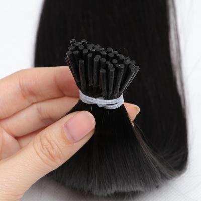 China Wholesale Softest 100% Indian Hair Cuticle Lined Hair Extension To Double Human Remy Brazilian Hair Pulled I Tip In Hair Extension for sale