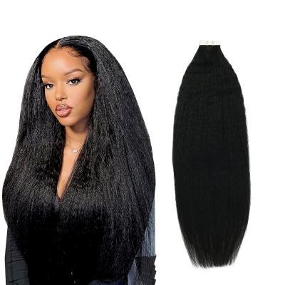 China Easy Application 100% Unprocessed CURLY STRAIGHT Women Color Curly Straight Tape In Hair Extensions Tape In Curly Straight Hair Extensions for sale