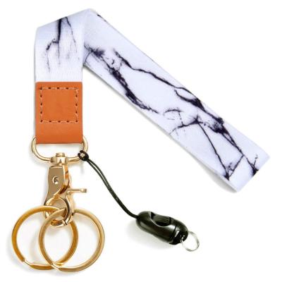 China Metal Print Key Chain Lanyard Wrist Strap Key Rope ID Card Camera Marble Lanyard zu verkaufen