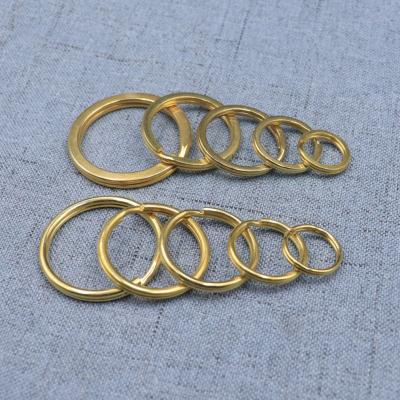 China Wholesale Brass Key Ring Aperture Flat Ring Pure Metal Manufacturer Copper Round Key Ring Accessories zu verkaufen