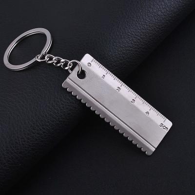 China Souvenir Simulation Tool Series Personality Tools Creative Idea Saw Ruler Universal Key Chain Can Engrave Words for sale