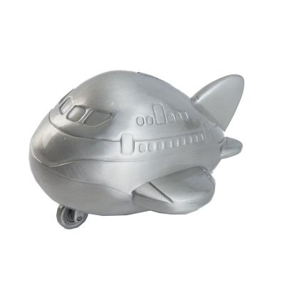 Cina China Wholesale Custom Metal Open Piggy Bank Zinc Alloy Airplane Coin Bank To Send Children's Day Gifts in vendita