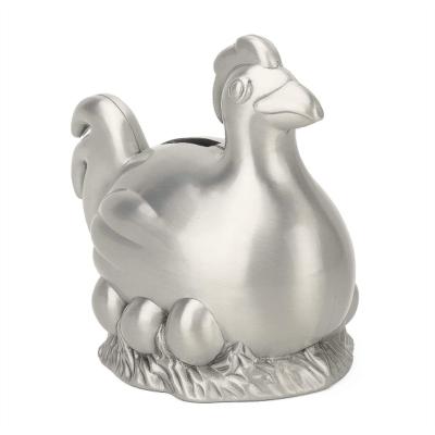 Cina China Vintage Pewter Hen Piggy Bank Creative Metal Alloy Cartoon Money Bank Cute Coin Bank in vendita