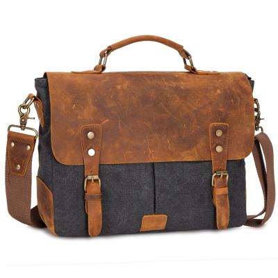 China Fashion Hotsale Citylander Canvas Classic Leather Messenger Bag Laptop Bag for sale