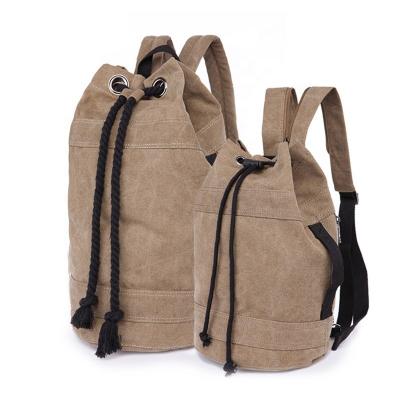 China Small Canvas Canvas Suction String Sports Bag Backpack Gym Bag For Women Men for sale