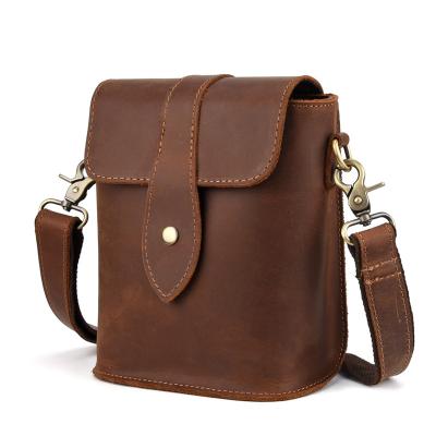 China Custom Vintage Fashion Leather Shoulder Bag Men Cross - Body Bag for sale