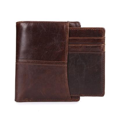 China Genuine Leather in Running Slim Men's Genuine Leather Wallet Men's Wallet with Detachable Card Holder for sale