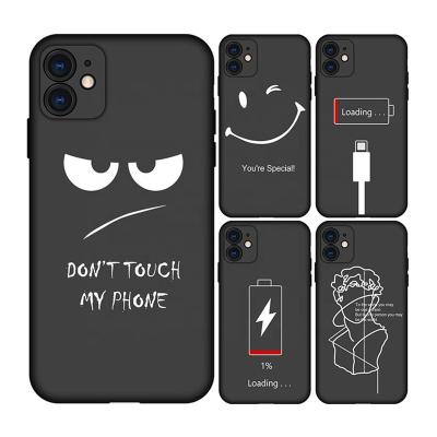 China Custom Soft Shockproof TPU Cell Phone Bags and Cases Protection INS Lightweight Anti-Wear Stick Figure Phone Cases for iPhone 13 for sale