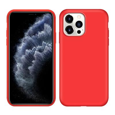 China Anti-fall For iPhone 13 12 11 pro Max Silicone Cases Liquid Gel Microfiber Scratching Soft Mobile Covers LOGO Phone Case Custom Made for sale