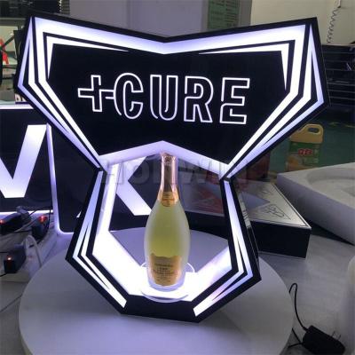 China Suitable 750ml LED VIP Bottle Customized Logo Connection Bottle Presenter For Events Party Lounge Bar Nightclub for sale