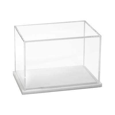 China Custom Size Clear Acrylic Display Box With White Base HWA10025 for sale