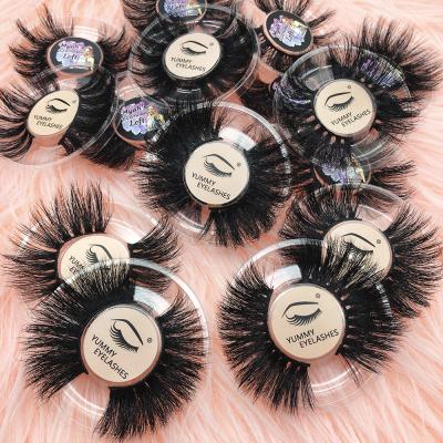 China Long natural hand made full strip lashes 8-25mm 100% fluffy 3d mink eyelash lasheswholesale seller to create your own brand lashese with case for sale