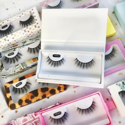 China Whosale Natural Handmade 3d Long Silk Lashes Cruelty Free Eyelashes With Logo Packaging Box Custom Made For Pretty Makeup for sale