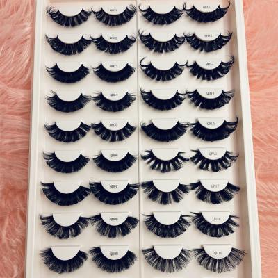 China Long Lashes C D Dual Density Curl Strip Natural Single Lashes Customize Lash Volume Packaging Silk Classic Lashes for sale