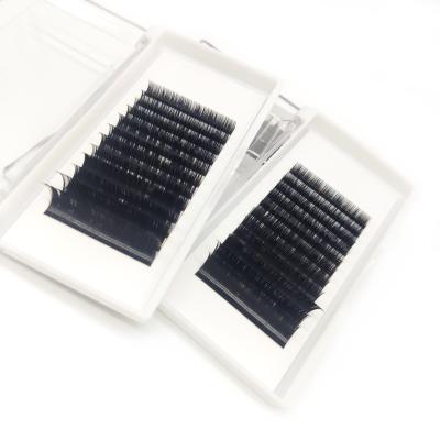 China Wholesale Natural Easy Fanning Long Eyelash Extensions Custom Box False Eyelashes Clean Brand Eyelashes for sale