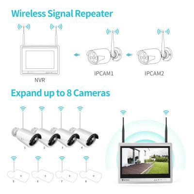 China Wireless PAN-TILT 2MP 8CH CCTV Kit 12.5