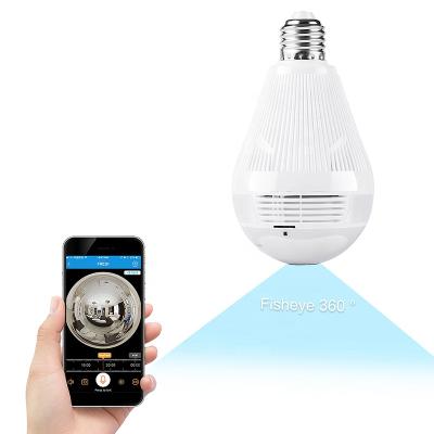 China Security 360 Degree 960P 1080P 2MP Fisheye Panoramic Wireless Network Vandal Proof 360 Degree Network WiFi P2P Cloud VR Bulb CCTV Home Camera for sale