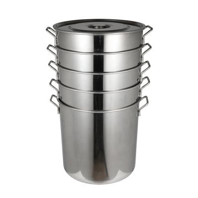 China Factory Supply Large Pot 100L Sustainable Stock Directly With Heavy Duty Stainless Steel For Restaurant for sale