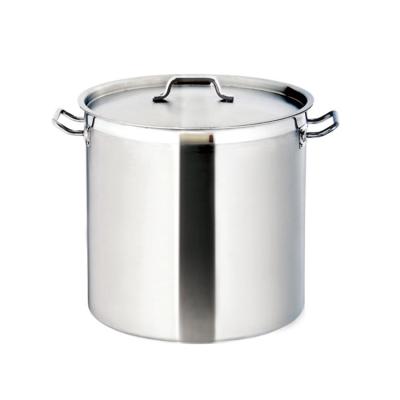 China Sustainable Factory Direct Wholesale Large Body Stainless Steel Square Cooking Stock Pot With Compound Bottom for sale