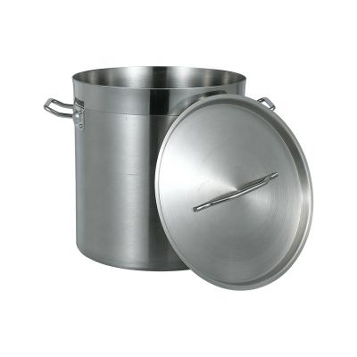 China Sustainable Kitchen Used 20 Quart Wide Stainless Steel Stock Pot Catering for sale