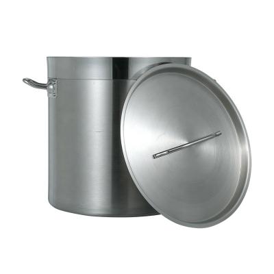 China Sustainable commercial wholesale 50 liter stainless steel stock pot with lids for sale