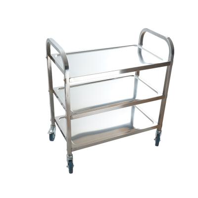 China Folding Hotel Trolley Hotel Restaurant Stainless Steel Food Service Cart for sale