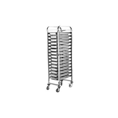 China Eco - Friendly High Capacity Stainless Steel Square Tube GN Pan Trolley 1/1 For Catering for sale