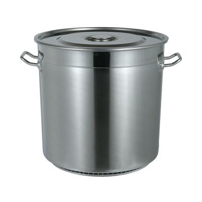 China Factory price energy saving stainless steel stocked stock pot with lid for restaurant for sale