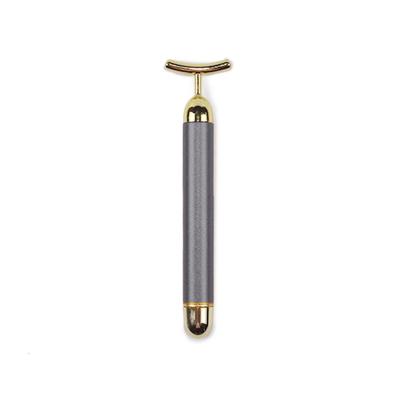 China Skin Tightening High Quality Golden Elbow Pulse Vibrating Bar Beauty Energy Anti Wrinkle 24k Gold Face Spa Home Use Massager for sale