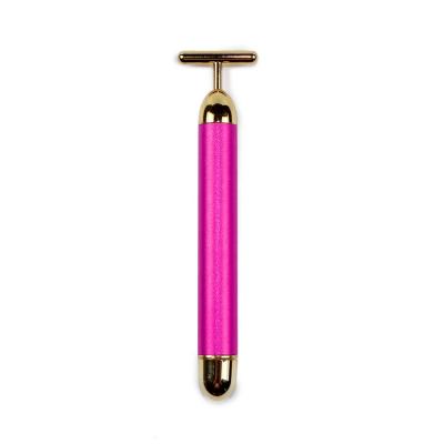 China Factory Direct Home Use Skin Tightening Stretch Mark Skin Lifting Anti and Soothing 24K Gold Shape Contour Face Massager Facial Roller for sale