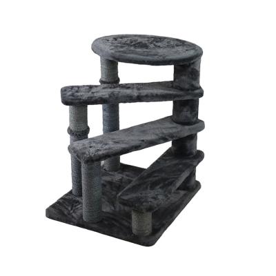 China Sustainable Climbing Cat Toy Scratching Pole Supplies Wooden Tower Cat Tree Brave Man for sale