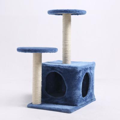 China Small House Sustainable Outdoor Modern Luxury Wood Cat Tree for sale