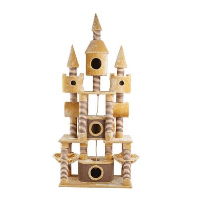 China Good Quality China Supplier Sustainable Cat Tree House Cat Tower For Climbing / Scratching / Jumping for sale