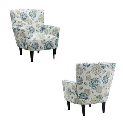 China (Size) Modern Teal Multi Fabric Wide Single Armchair Adjustable Wingback Chair for sale