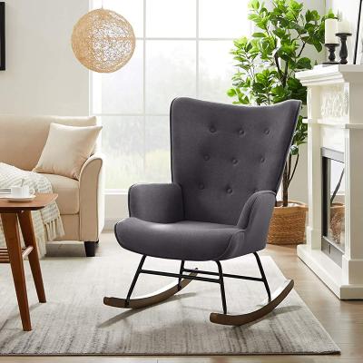 China (Other) Adjustable Modern Nursery Accent Chair Armchair With Metal Frame, Upholstered Fabric Single Sofa Chair for sale