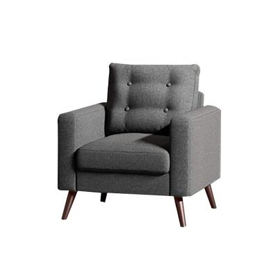 China Modular Modern Design Upholstered Line Tufted Fabric Accent Armchair For Living Room Furniture for sale