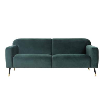 China Modular Modern Fabric Green Velvet Sofa For Living Room for sale