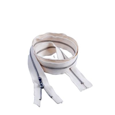 China Auto Lock Zipper Cotton Dyeable Tape For Jeans ZM10007 for sale