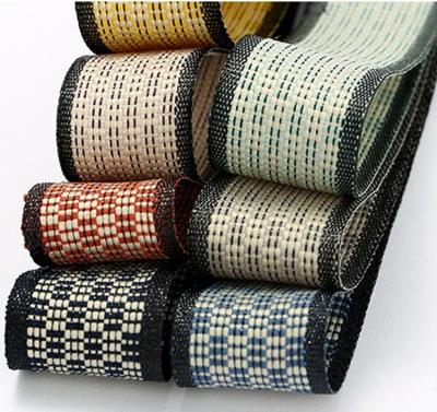 China direct sale Factory 25mm Korean color herringbone polyester cotton banded border ribbon for sale