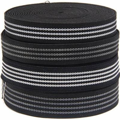 China Various sizes and colors anti-slip rubber elastic belt black with white rubber non-slip for sale