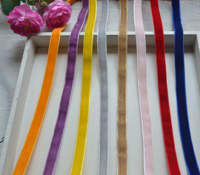 China Color single-sided and double-sided velvet ribbon ribbons produced by the manufacturer can be customized for sale