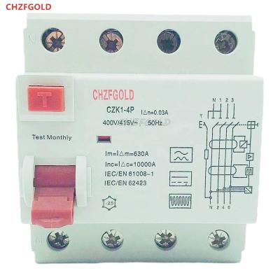 China b switch air circuit breaker 3 pole rccb thermal magnetic circuit breaker 2p 4p 10a 20a 40a F360 type rccb CBK for sale