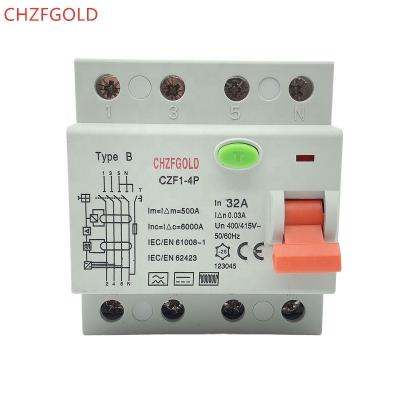 China Residual Current Circuit Breaker TYPE B RCCB ZFK for sale