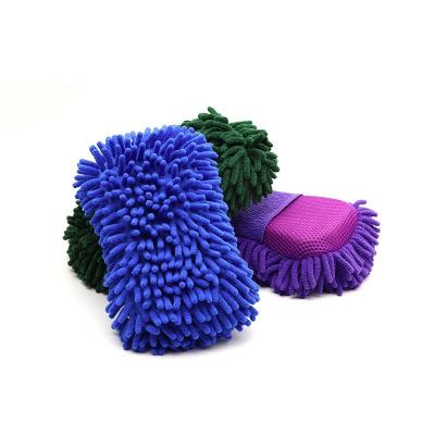 China Micro Car CR Chenille Car Wash Sponge Wash Fiber For Car Cleaning for sale