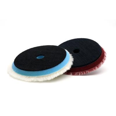 China CR Wool Autobuffer Microfiber Applicator Microfiber Pad Sponge Car Foam Pad Buffing Buffing Polishing Pads For Detailing for sale