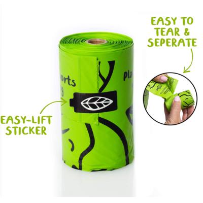 China Recyclable Custom Printed 100% Biodegradable Plastic Garbage Bag Garbage Bag On Roll for sale