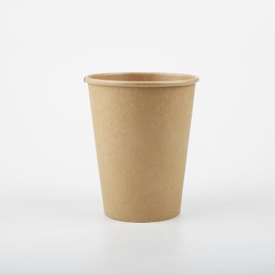 China Recycled Materials PLA PE PPE Craft Paper Coffee Disposable Single Wall Paper Cups With Lids for sale